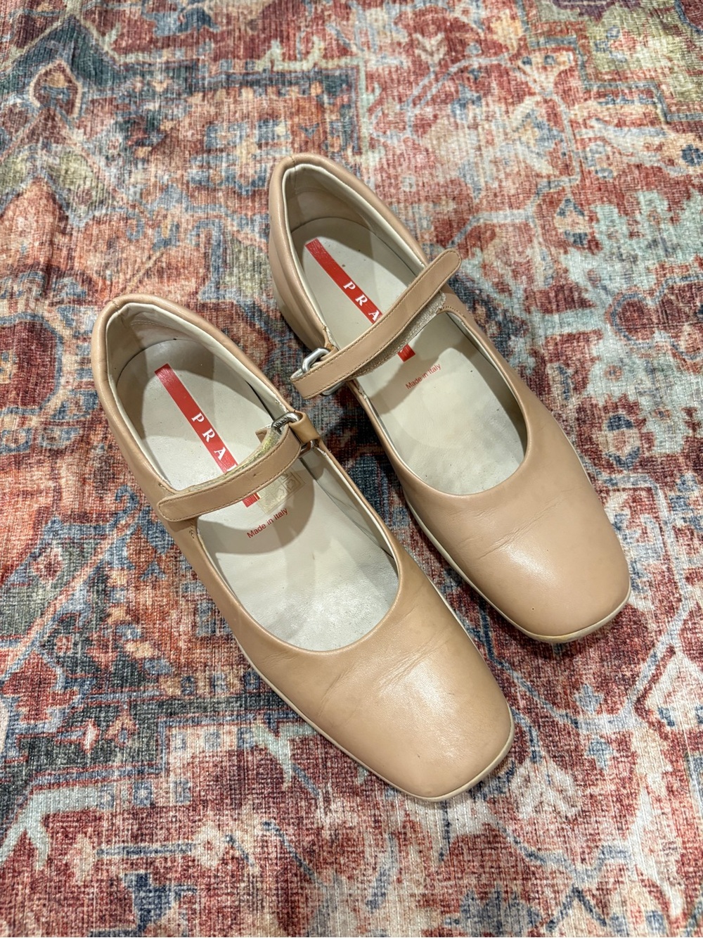 Women’s Vintage Prada Linea Rossa Mary Jane Flats size EU 36.5